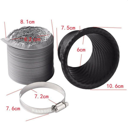 ya 11 9.14 zhengce Carbon Fiber Front Bumper for TURBO Air Intake Pipes Turbine Funnel Parts S