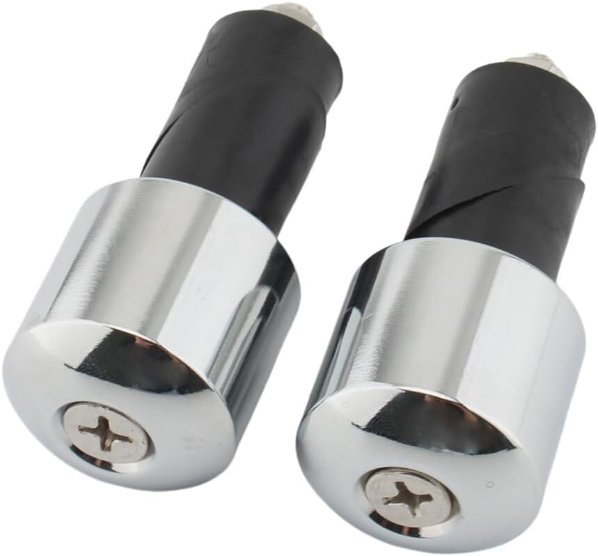 ya 11 9.14 baidiBar Ends Hand Grip Handlebar End Caps Chrome for Yamaha VMAX 400 450 500 750