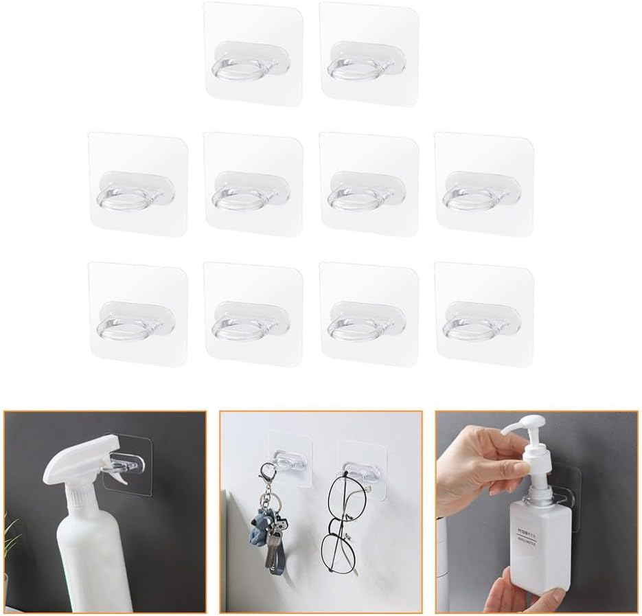 ya 26 10.21 baidi 10 Pcs Multifunctional Hook for Bathroom Hooks Towels Adhesive Stora Kitchen