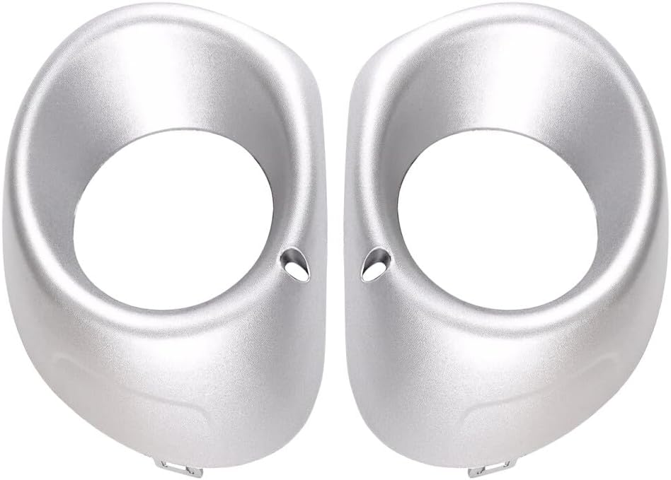 ya 9 10.24 2Pcs for Outlander 2013-2015 Front Left+Right Side Bumper Foglight Cover Silver
