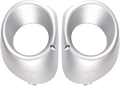 ya 9 10.24 2Pcs for Outlander 2013-2015 Front Left+Right Side Bumper Foglight Cover Silver