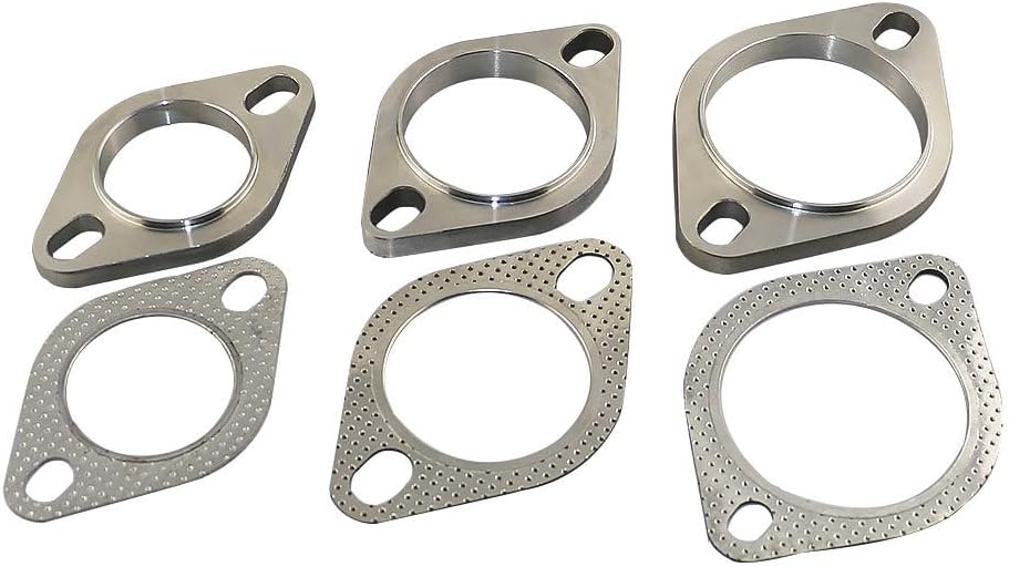 ya 4 8.24 baidi 1PC 2 2inch Flange Pipe Header Slotted 2-Bolt Hole Universal Stainless