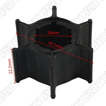 ya 2 8.15 655-44352-09 New Water Pump Impeller for Yamaha 6A P165 / 8A 2-Stroke Outboard