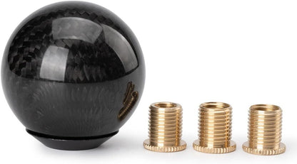 ya 4 8.14 Universal Round Ball Shape Carbon Fiber Car Gear Shift Knob Head Shifter Lever