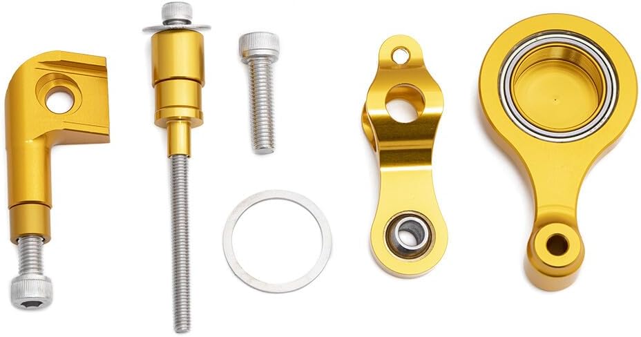 ya 4 8.14 Motorcycle Gold CNC Steering Damper Bracket Mounting for Yamaha YZF R6 2006