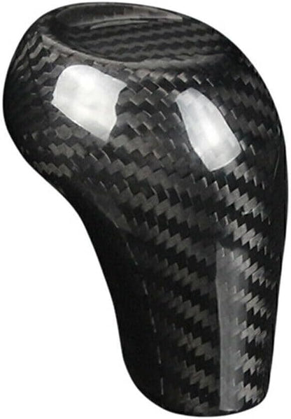 ya 4 8.14 Black Carbon Fiber Gear Shift Knob Cover Trim Fit for Chevrolet Camaro 2016-2020