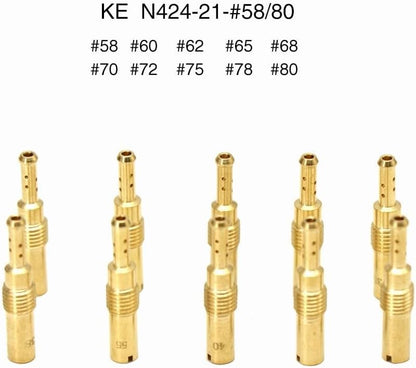 ya 2 8.15 10PCS/Set Pro Carburetor Slow Jets Pilot Jet N424-21 58-80For CVK K32-K55 Carb