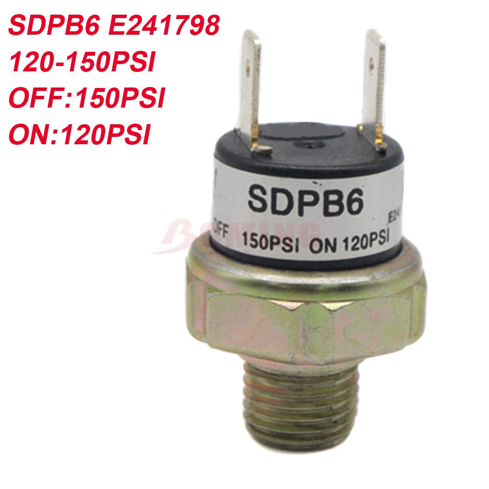 ya 2 8.15 12V/24V 1/4 NPT 120-150PSI Gas Pressure Switch Tank Mounting Thread for Train Horns 