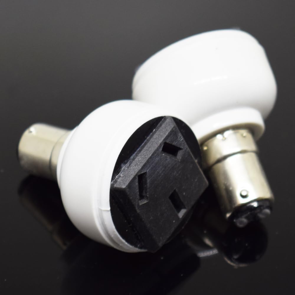 ya 26 10.21 baidi 1pc BA15D Male to Int'l Standard 3 Prong Holes Female Socket Bulb Lamp Adapter