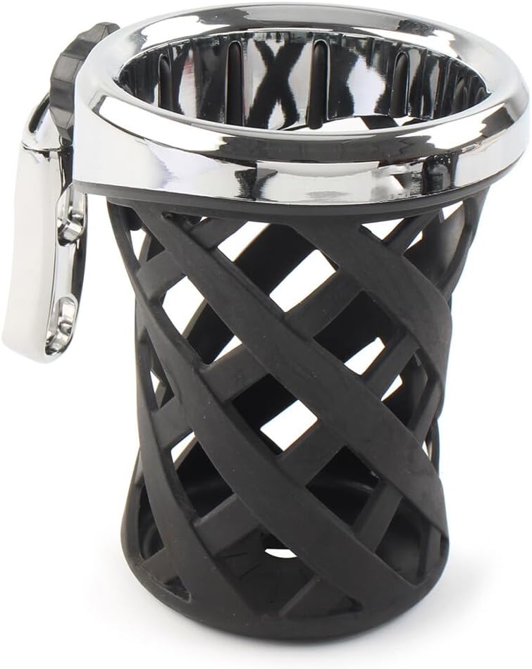ya 4 8.14 Handlebar Cup Holder Drink W/Mesh Basket Mount Universal Longer Fit for Harley cl
