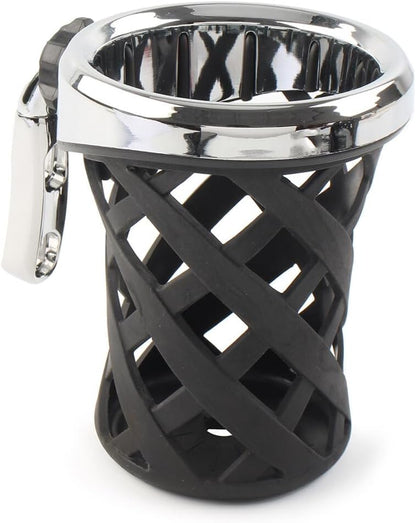 ya 4 8.14 Handlebar Cup Holder Drink W/Mesh Basket Mount Universal Longer Fit for Harley cl