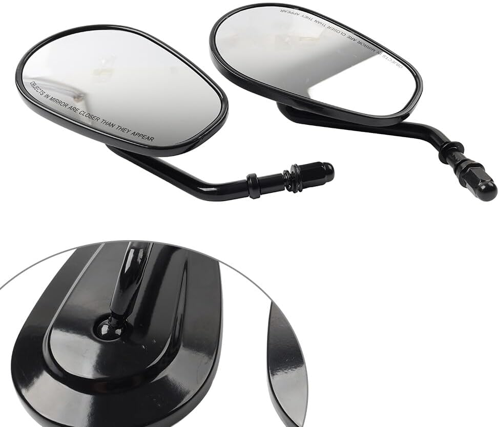 ya 2 8.15 Pair Black Rear View Side Mirror for Harley Sportster XL 1200 883 Softail