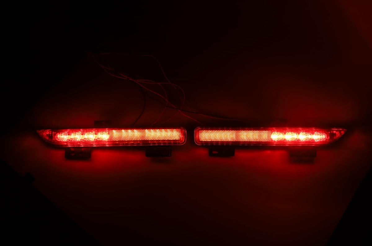 ya 4 8.10 LED Rear Bumper Reflector Fog Brake Turn Indicator Lights for Ford F-150 Series