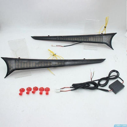 ya 14 9.20 zhengce LED Daytime Running Lights Grille Signal Lights for Toyota Camry SE/XSE 201-1