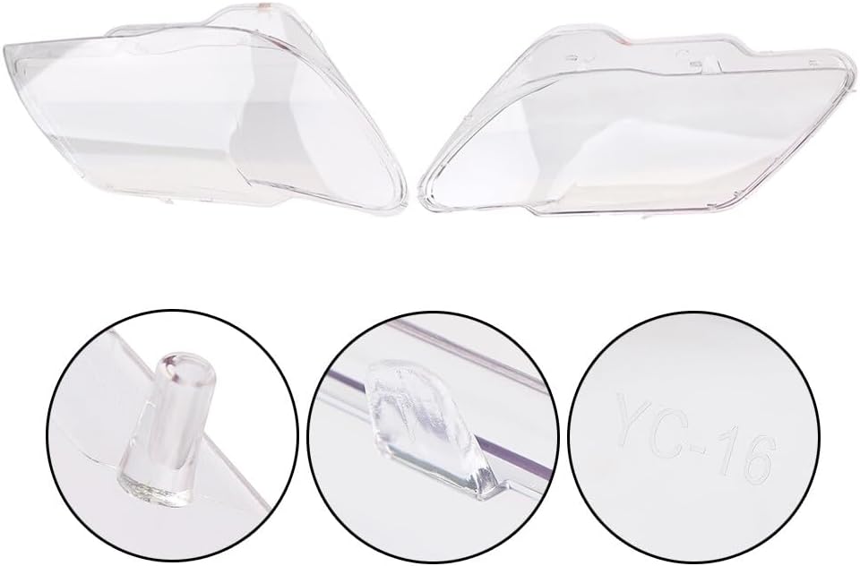 ya 4 8.10 Left & Right Headlight Headlamp Lens Cover for BMW 7 E65 / E66 LCI 2005-2008
