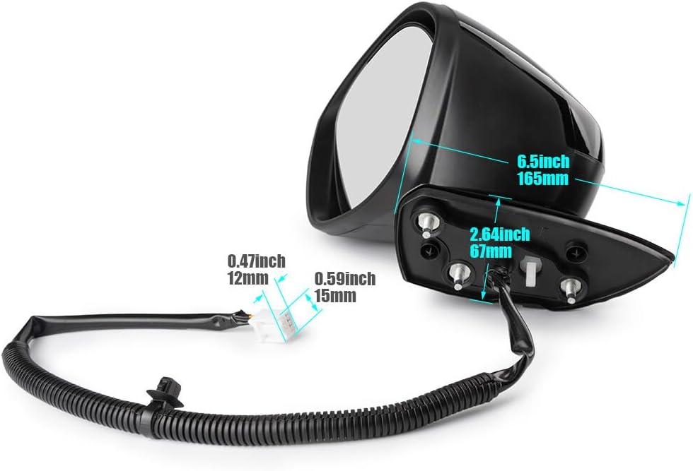 ya 11 9.14 baidi3 Pins Power Adjust Black Mirror Left Driver Side 76258T20A01 for Honda for Civic