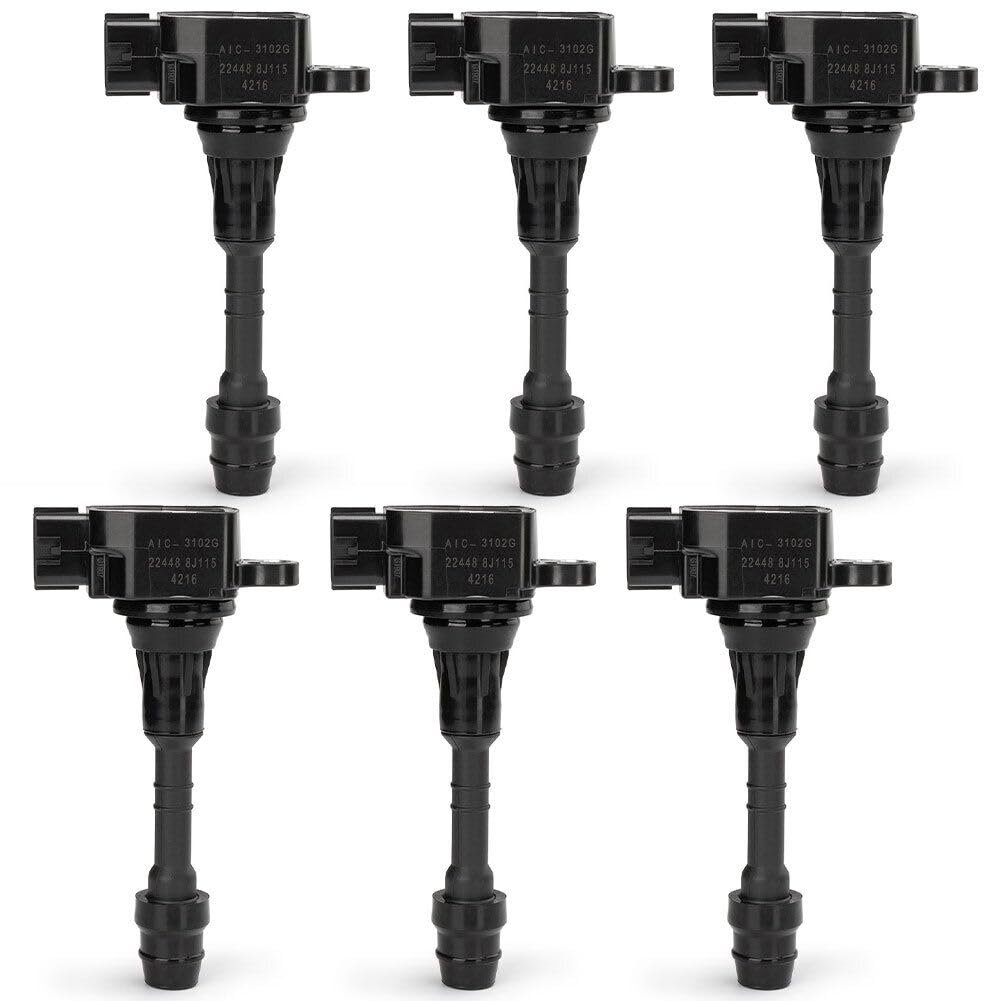 ya 4 8.24 baidi 6-Piece Ignition Coil Set Fits for Nissan Frontier Pathfinder Maxima 22448-8J115