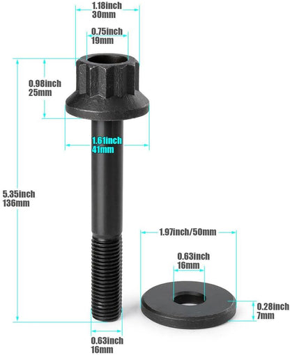 ya 4 8.8.2 Crank harmonic balancer bolts suitable for Chevrolet Gen III IV LS1 LS2 LS3 LS6 234-2503