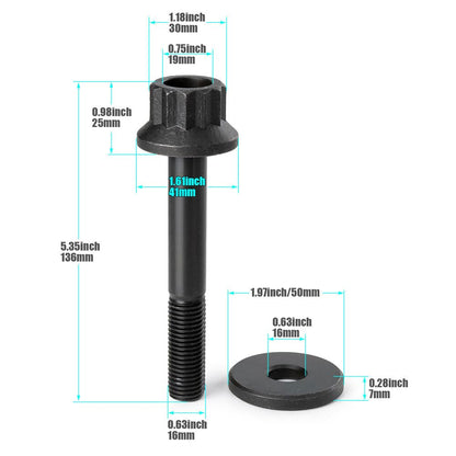 ya 13 9.15 zhengce 1 Piece Crank Harmonic Balancer Bolt for Chevy Gen III IV LS1 LS2 LS3 LS6 2