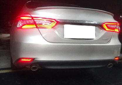 ya 7 8.24 baidi for Toyota for Camry 2018-2023 Smoked Lens LED Rear Fog Light Tail Bumper Light Sets