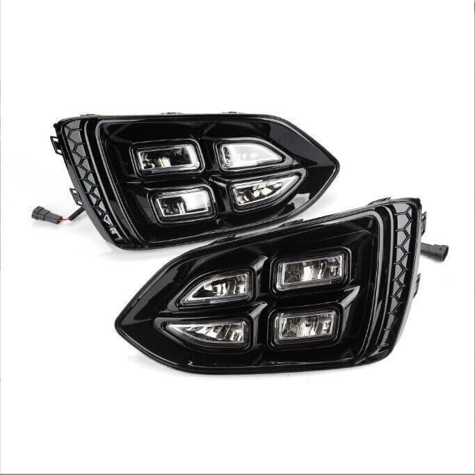 ya 10 9.16 zhengce 2Pcs for Hyundai Accent 2019-2020 Front Bumper Fog Lamp Modified LED White
