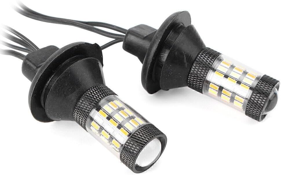 ya 4 8.10 2pcs No Hyper Flash 1156 P21W Dual-Color Switchback LED Turn Signal Lights Bulbs