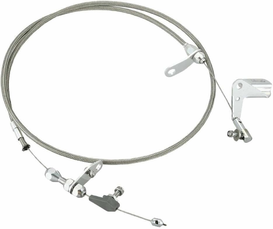 ya 10 9.16 baidi 727 Stainless Braided Kickdown Cable Detent Transmission Fits For Chrysle*