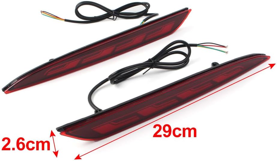 ya 4 8.10 Rear Fog Lamp Dynamic Turn Signal Reflector LED Bumper Light for Tesla for Model S