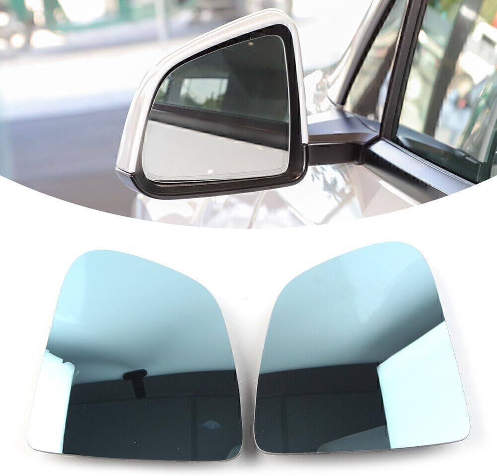ya 11 9.14 baidiPair Left +Right Rearview Door Wing Mirror Glass Blue Heated for Tesla Model Y