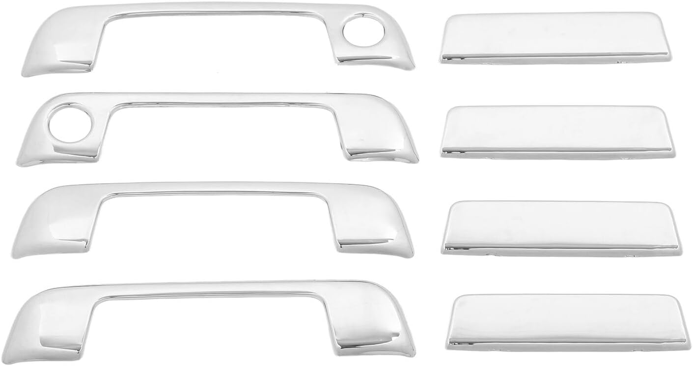 ya 2 8.15 Auto 4 Sets Exterior Door Handle Cover ABS Chrome Weatherproof Part for E32