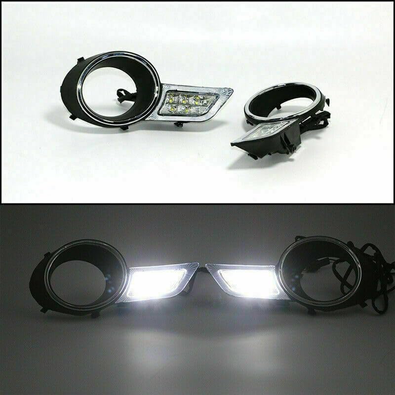 ya 4 8.14 LED DRL Daytime Running Lights Fog Light Replacement Kit for Toyota Highlander 2008-2010