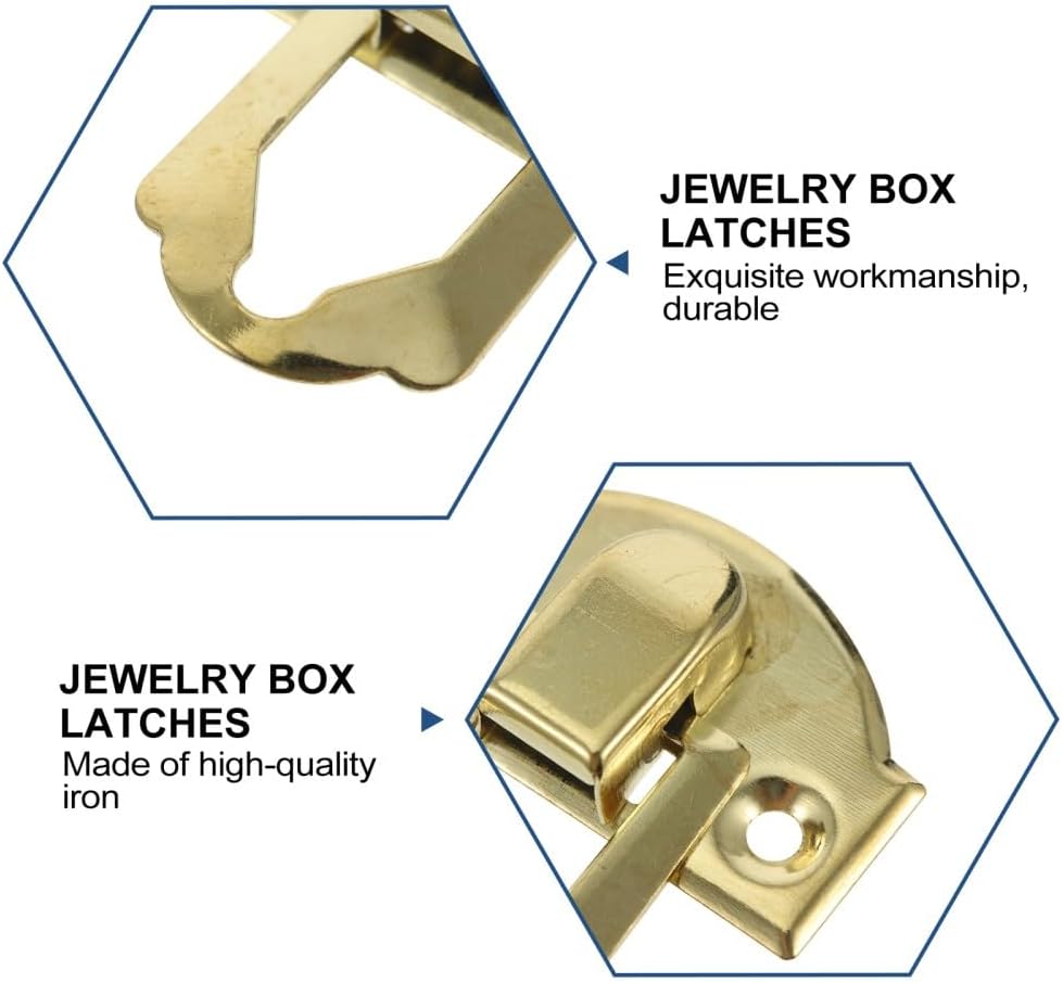 ya 26 10.21 baidi 20pcs Retro Wooden Cabinet Buckle Latch Alloy Panel Buckle Hasp Packing Box Hasp