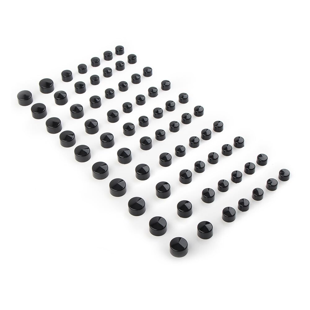 ya 6 8.14 Engine Bolt Covers Kit Fit Harley Softail Electra Street Glide Road King Black