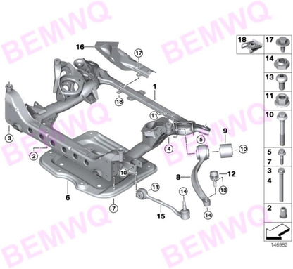 ya 15 10.19 zhengce Front Lower for ward Control Arm Kit for BMW X1 E84 328i 335i xDrive 31126