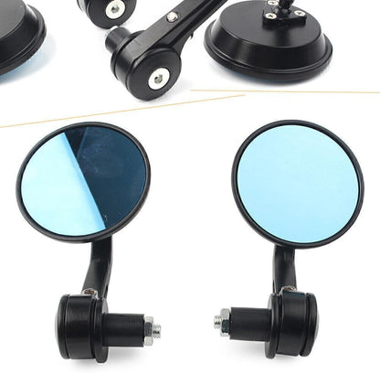 ya 4 8.14 7/8 Handlebar Bar End Rearview Mirror Universal Fit Dirt Bike Bobber Cafe
