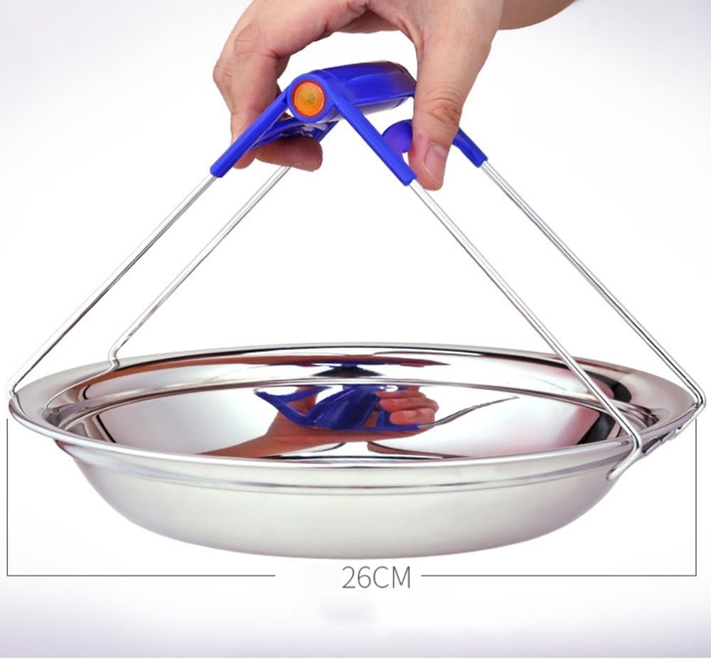 ya 14 9.20 baidi 2 Pcs Anti-scald Dish Tongs Bowl Holder Clips Stainless Steel Plate-1