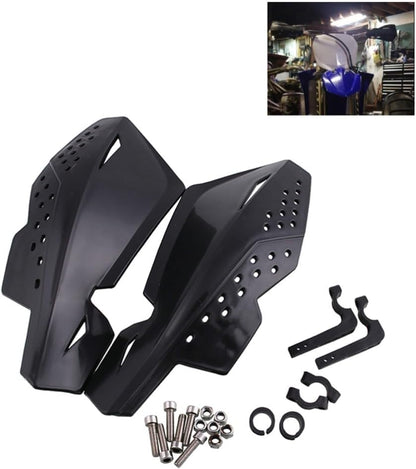 ya 4 8.14 Motorcycle Handguard Set for 7/8 Inch Handlebar Black Aluminum Protector