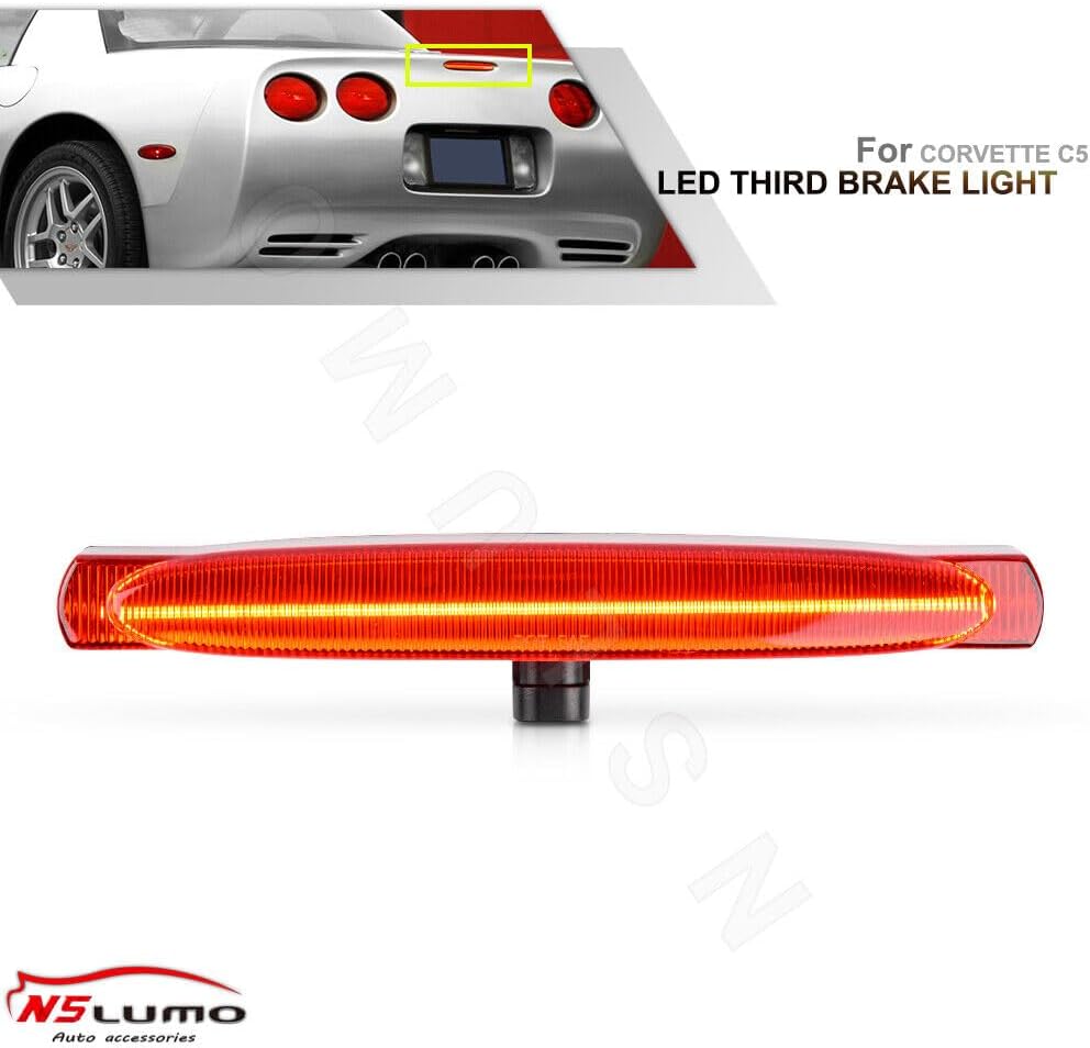 ya 7 8.24 baidi Red Lens LED Third Flasher Third Brake Stop Light for 97-04 for Chevrolet for Corvette C5