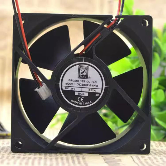 ya 16 10.20 baidi 1 PCS Fans Fan OD8032-24HB DC24V 0.15A 8CM 8032 2-Wire Fan #W7-