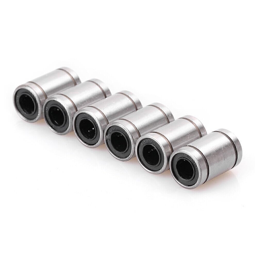 ya 16 10.20 baidi 6X 8mm Linear Ball Bearings Bush Bushing Linear Motion Bearing Silver Fit LM8UU