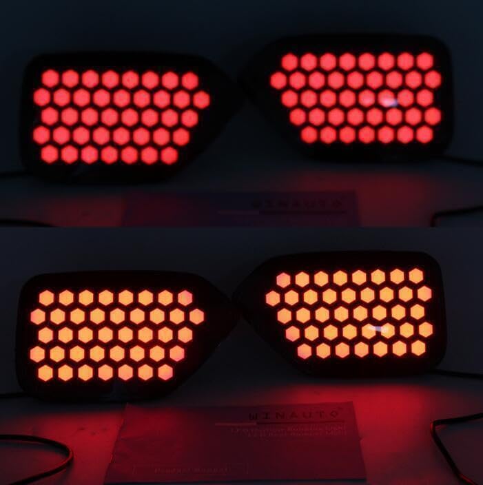 ya 4 8.14 for Subaru Crosstrek XV 18-23 Left + Right Smoked LED Rear Bumper Light DRL Light 
