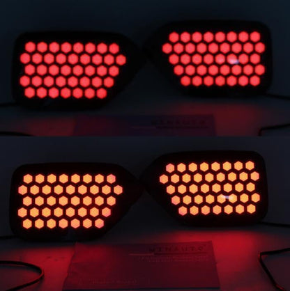 ya 4 8.24 baidi for Subaru Crosstrek XV 18-23 Left + Right Smoked LED Rear Bumper Light DRL Light 