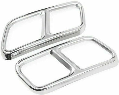 ya 4 8.14 for Mercedes-Benz S Class W222 10-17 Chrome Rear Exhaust Muffler Tail Pipe Trim