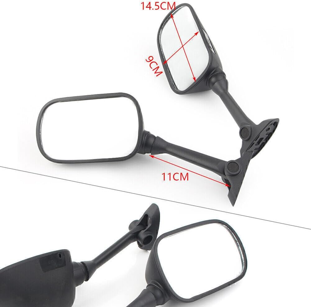 ya 2 8.15 Pair Motorcycle Rear View Side Mirrors for Suzuki SV650 SV1000S GSXR1000 2003-06