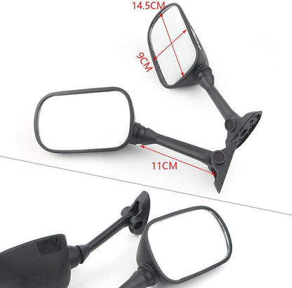 ya 2 8.15 Pair Motorcycle Rear View Side Mirrors for Suzuki SV650 SV1000S GSXR1000 2003-06