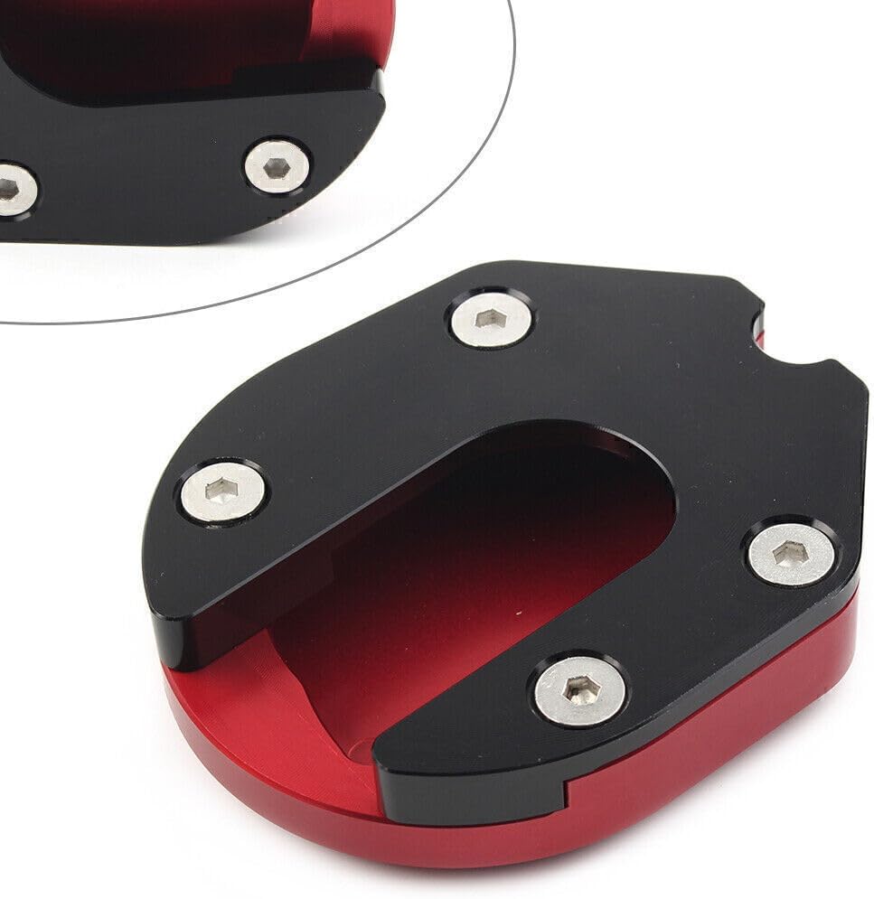 ya 4 8.8.2 Kickstand Enlarge Plate Pad Red Fit for Honda Forza 350 300 250 125 2018 2019-2021