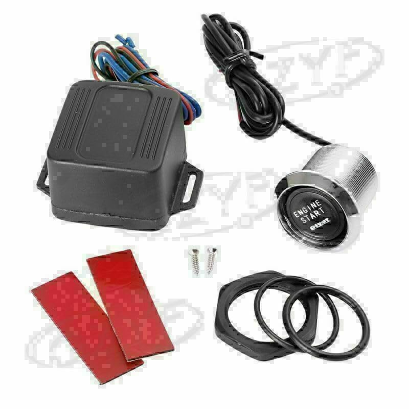 ya 4 8.8 Car Engine Start Push Button KIT Standard Ignition Starter Switch Blue LED Light