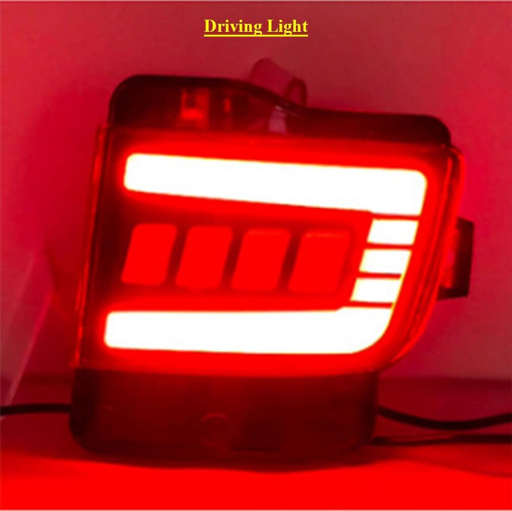ya 4 8.10 Red LED Rear Bumper Fog Brake Lights Refit for Toyota for Land Cruiser LC200 16-2021
