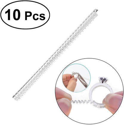 ya 4 8.24 baidi 10 Pcs Ring Size Adjuster for Resizing Adjustable Guard PU Coil Sizer