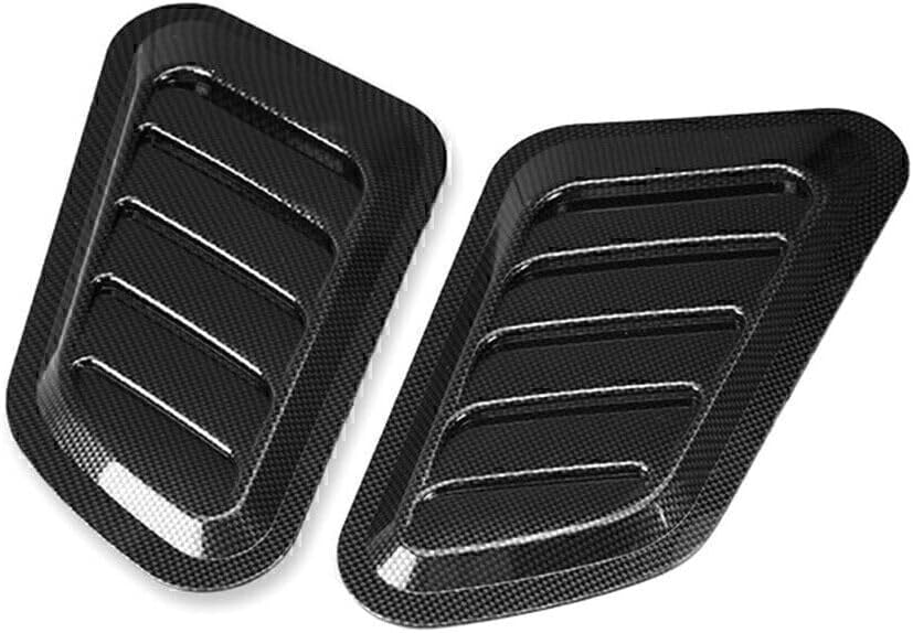 ya 4 8.14 Decorative Air Flow Intake Hood Scoop Vent Bonnet Cover Carbon Fiber Car